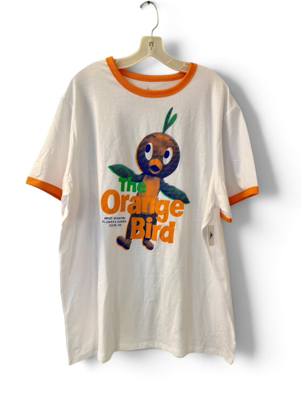 Disney Parks Orange Bird Graphic Tee - White with Orange Trim - Size 2XL - NWT